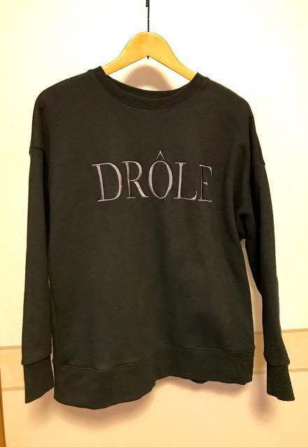 DROLE 刺繍 ビッグトレーナー 黒 < 女性ファッション DROLE 刺繍 ビッグトレーナー 黒 < 女性ファッションの