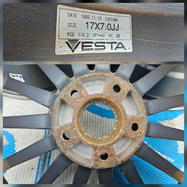 RAYS VERSUS TURISMO VESTA 17�C���`7J+42 114.3/5H �z�C�[���̂�4�{�Z�c�g�A���e�b�c�@ �V �� ������/�o�C�N