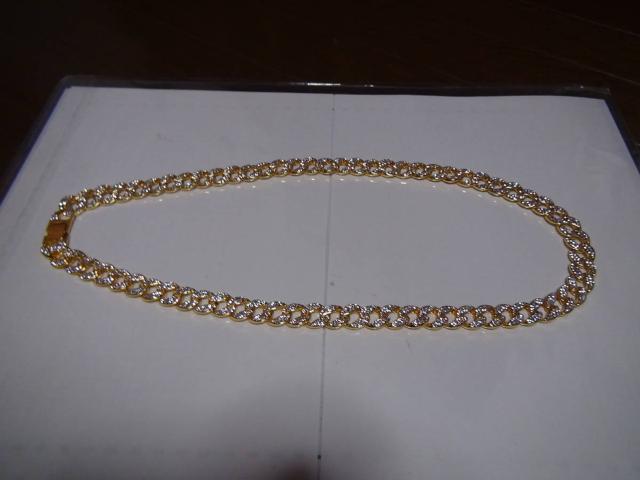 ゴールド喜平 ネックレス 18K金メッキ 幅15o 豪華ジルコニア!。 < 男性アクセサリー/時計 ゴールド喜平 ネックレス 18K金メッキ 幅15o 豪華ジルコニア!。 < 男性アクセサリー/時計の