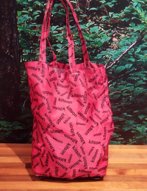 KITSON�@�L�b�g�\���@�V���b�L���O�s���N�@�܂肽���݃i�C�����G�R�o�b�O�@A4 