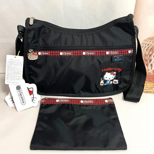 ★新品★LeSportsac レスポートサック ハローキティー 黒色 ブラック ショルダーバッグ ポーチ 7520 セット < 女性ファッション  ★新品★LeSportsac レスポートサック ハローキティー 黒色 ブラック ショルダーバッグ ポーチ 7520 セット  < 女性ファッションの