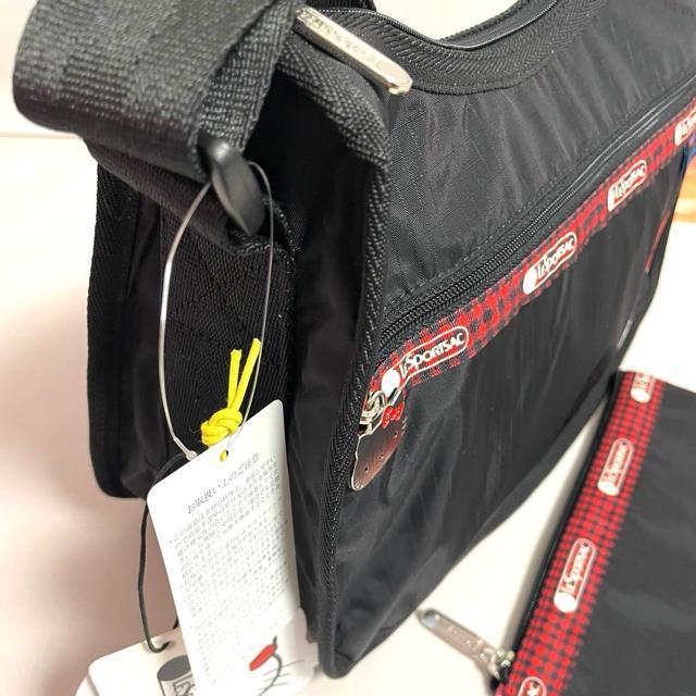 ★新品★LeSportsac レスポートサック ハローキティー 黒色 ブラック ショルダーバッグ ポーチ 7520 セット < 女性ファッション  ★新品★LeSportsac レスポートサック ハローキティー 黒色 ブラック ショルダーバッグ ポーチ 7520 セット < 女性ファッションの