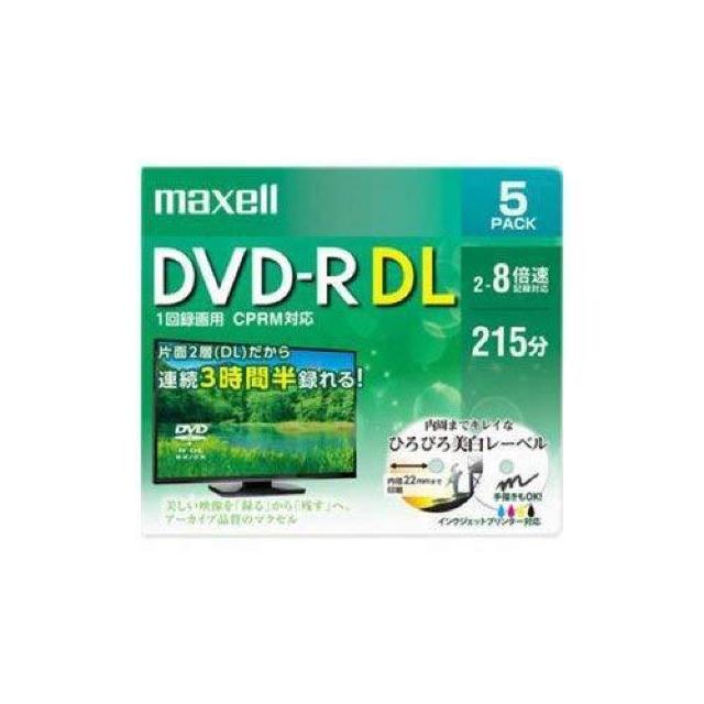 マクセル 録画用 DVD-R DL 標準215分 8倍速 CPRM プリンタブルホワイト 5枚 DRD215WPE.5S < CD/DVD/ビデオ マクセル 録画用 DVD-R DL 標準215分 8倍速 CPRM プリンタブルホワイト 5枚 DRD215WPE.5S < CD/DVD/ビデオの