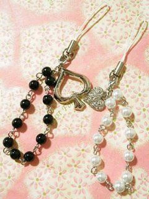 《New》愛*LOVE★ビーズver.ハート&スペード*ペアストラップ < 家電/AV  《New》愛*LOVE★ビーズver.ハート&スペード*ペアストラップ < 家電/AVの