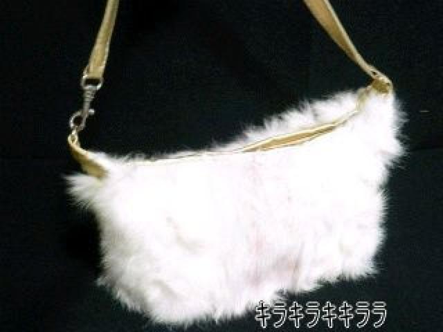 《New》天然ラビット*ファー★ゴールドベルト・ラブリー ファーバッグ < 女性ファッション 《New》天然ラビット*ファー★ゴールドベルト・ラブリー ファーバッグ < 女性ファッションの