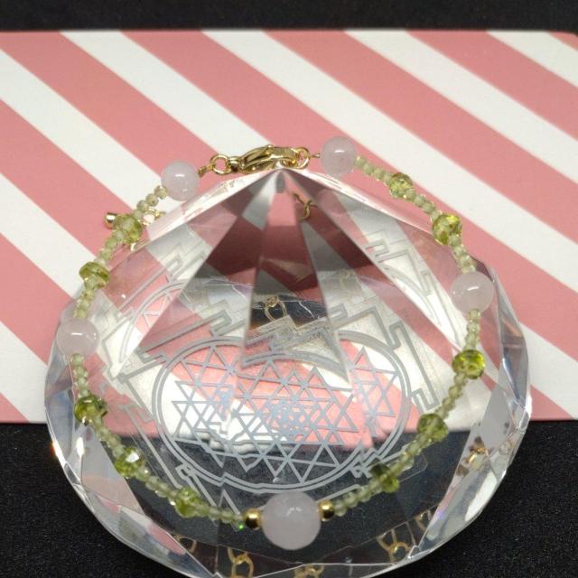 恋愛運ローズクォツ&ペリドットStainless☆FREE SIZE☆ < 女性アクセサリー/時計 恋愛運ローズクォツ&ペリドットStainless☆FREE SIZE☆ < 女性アクセサリー/時計の