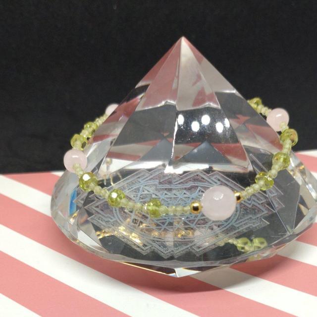 恋愛運ローズクォツ&ペリドットStainless☆FREE SIZE☆ < 女性アクセサリー/時計 恋愛運ローズクォツ&ペリドットStainless☆FREE SIZE☆ < 女性アクセサリー/時計の