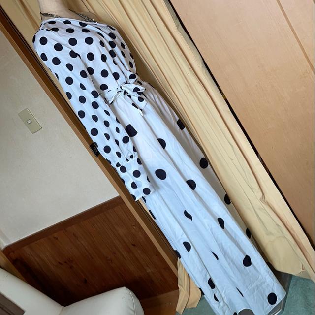 未使用 水玉ワンショルドレス size大 < 女性ファッション  未使用 水玉ワンショルドレス size大 < 女性ファッションの