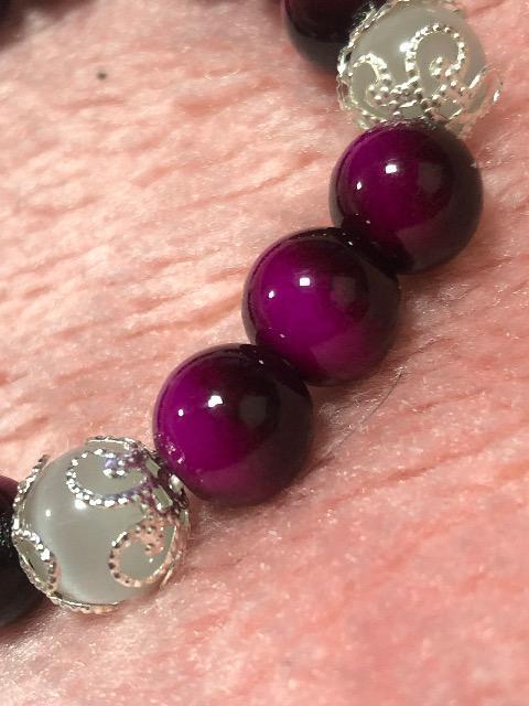 ピンクタイガーアイ、ムーンストーン 10ミリ玉。 < 男性アクセサリー/時計 ピンクタイガーアイ、ムーンストーン 10ミリ玉。 < 男性アクセサリー/時計の