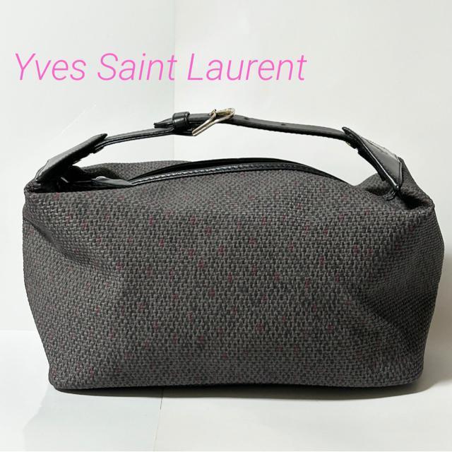 Yves Saint-Laurent �C���E�T�����[�����@PVC �J�[�t ���U�[ �n���h �o�b�O �u���b�N �O���[  �� �u�����h�� 
