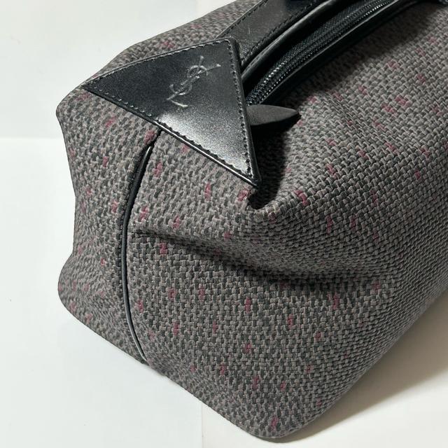 Yves Saint-Laurent �C���E�T�����[�����@PVC �J�[�t ���U�[ �n���h �o�b�O �u���b�N �O���[ �� �u�����h�� 