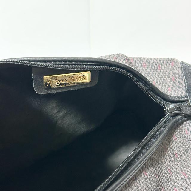 Yves Saint-Laurent �C���E�T�����[�����@PVC �J�[�t ���U�[ �n���h �o�b�O �u���b�N �O���[ �� �u�����h�� 