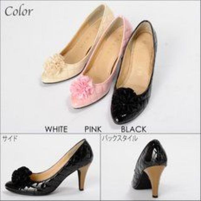 《New》まいち愛用★フラワー・エナメル*キルティングパンプス<ブラックLL> < 女性ファッション 《New》まいち愛用★フラワー・エナメル*キルティングパンプス<ブラックLL> < 女性ファッションの