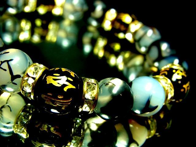 金彫十二支梵字オニキス§ドラゴンアゲート黒龍紋瑪瑙§10ミリ§金ロンデル < 女性アクセサリー/時計 金彫十二支梵字オニキス§ドラゴンアゲート黒龍紋瑪瑙§10ミリ§金ロンデル < 女性アクセサリー/時計の