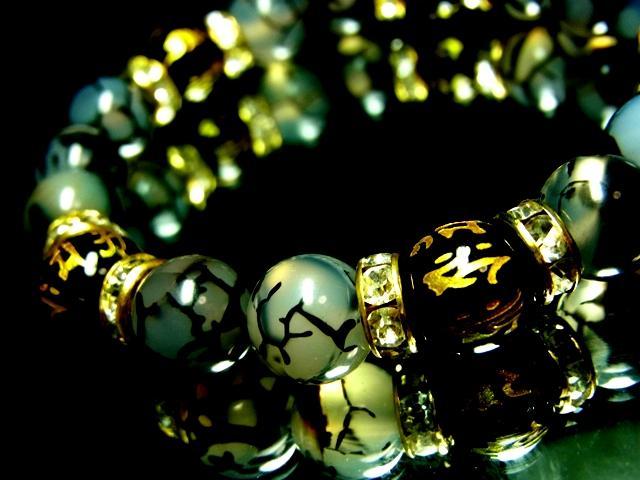 金彫十二支梵字オニキス§ドラゴンアゲート黒龍紋瑪瑙§10ミリ§金ロンデル < 女性アクセサリー/時計 金彫十二支梵字オニキス§ドラゴンアゲート黒龍紋瑪瑙§10ミリ§金ロンデル < 女性アクセサリー/時計の