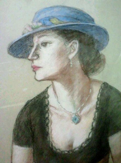 絵画 パステル画 寺島龍一『青い帽子』真作保証 原画 < ホビー 絵画 パステル画 寺島龍一『青い帽子』真作保証 原画 < ホビーの