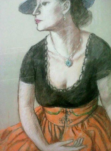 絵画 パステル画 寺島龍一『青い帽子』真作保証 原画 < ホビー 絵画 パステル画 寺島龍一『青い帽子』真作保証 原画 < ホビーの