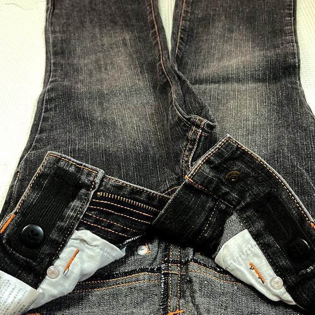 パッチポケットデニム ブラックジーンズ < キッズ/ベビー  パッチポケットデニム ブラックジーンズ < キッズ/ベビーの