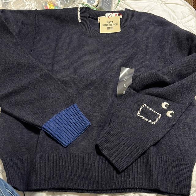 新品UNIQLOプレミアムラムクルーネックセーターネイビーL < ブランド  新品UNIQLOプレミアムラムクルーネックセーターネイビーL  < ブランドの