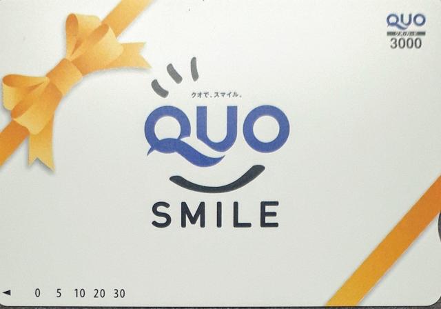 QUO�J�[�h 3000�~ �M�t�g�p �������� 