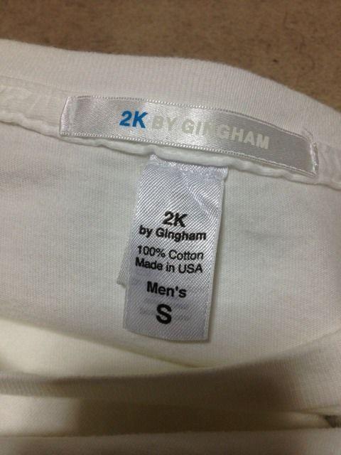 2K BY GINGHAM プリント 半袖Tシャツ S 白 アメリカ製 ロック ハリウッドランチマーケット < 男性ファッション  2K BY GINGHAM プリント 半袖Tシャツ S 白 アメリカ製 ロック ハリウッドランチマーケット < 男性ファッションの