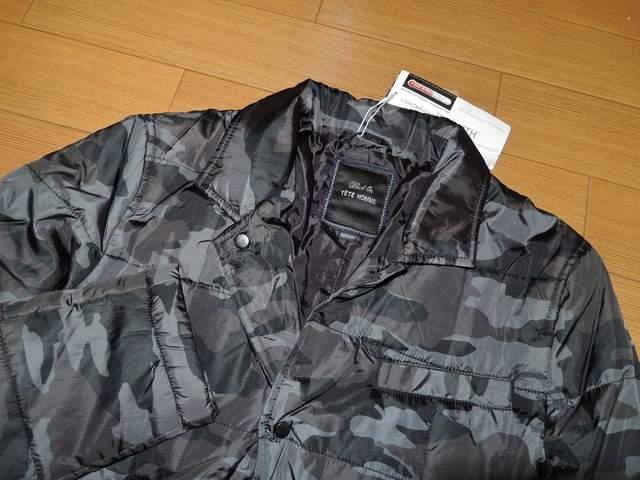 新品TETE HOMME中綿迷彩柄テーラードジャケットMテットオム < ブランド 新品TETE HOMME中綿迷彩柄テーラードジャケットMテットオム < ブランドの