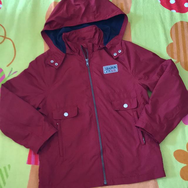 ♯フード♯裏薄フリース暖か撥水加工ジャンパー140 着用少 < キッズ/ベビー  ♯フード♯裏薄フリース暖か撥水加工ジャンパー140 着用少  < キッズ/ベビーの