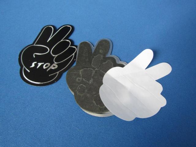 STOP!PEACE ピース Sign アルミクラフト製デカール BLACK 〓 2枚SET < 自動車/バイク STOP!PEACE ピース Sign アルミクラフト製デカール BLACK 〓 2枚SET < 自動車/バイク