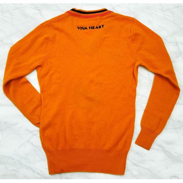 ビバハートVIVA HEART カシミヤ100%セーター#40オレンジ < レジャー/スポーツ ビバハートVIVA HEART カシミヤ100%セーター#40オレンジ < レジャー/スポーツの