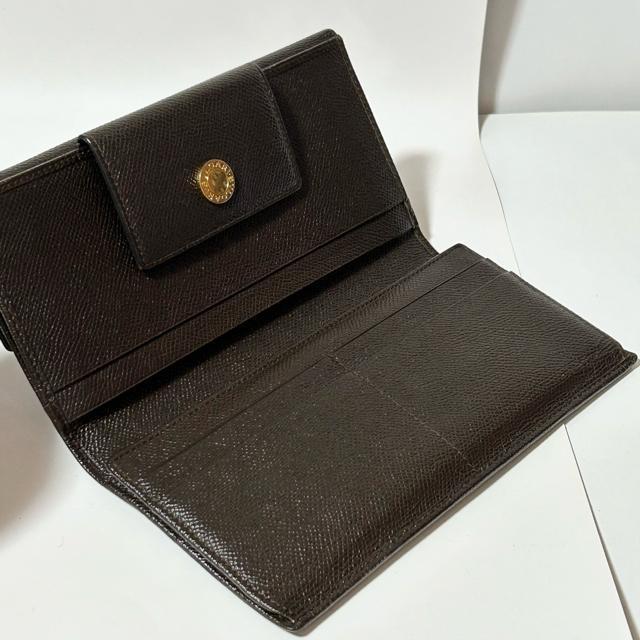BVLGARI ブルガリ メンズ クラシコ Wホック二つ折り長財布 レザー ダークブラウン ブラウン ゴールド金具 < ブランド BVLGARI ブルガリ メンズ クラシコ Wホック二つ折り長財布 レザー ダークブラウン ブラウン ゴールド金具 < ブランドの
