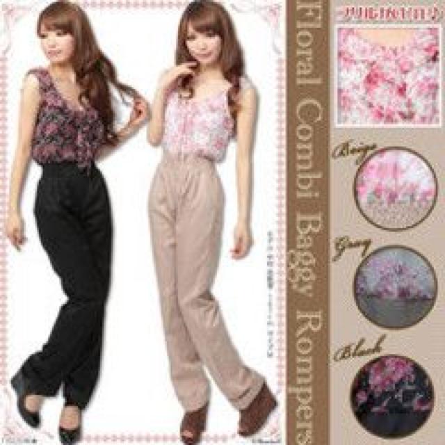 未使用☆激カワ(^^)オールインワン★シフォン★ < 女性ファッション  未使用☆激カワ(^^)オールインワン★シフォン★  < 女性ファッションの