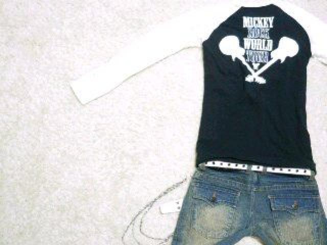 ディズニー【ミッキー】バイカープリントラグラン ロンT < 男性ファッション ディズニー【ミッキー】バイカープリントラグラン ロンT < 男性ファッションの