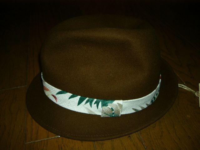 新品BALABUSHKAバラブシュカウールハットMリボン花柄GE < ブランド 新品BALABUSHKAバラブシュカウールハットMリボン花柄GE < ブランドの