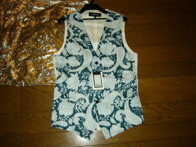 新品SHELLACシェラックペイズリー柄ジレベスト44薄手ストライプ < ブランド 新品SHELLACシェラックペイズリー柄ジレベスト44薄手ストライプ < ブランドの