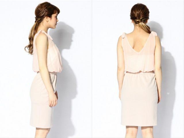 ROYALPARTY肩リボンドッキングワンピースピンクベージュ < ブランド ROYALPARTY肩リボンドッキングワンピースピンクベージュ < ブランドの