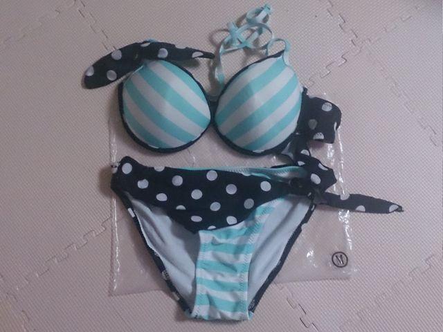 新品 水着 ブルー Mサイズ < 女性ファッション 新品 水着 ブルー Mサイズ < 女性ファッションの