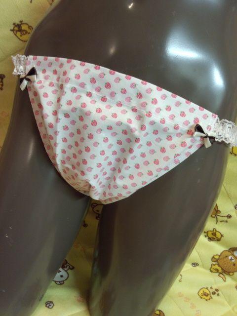 〓ほんのりベージュに可愛いイチゴ柄の手作りパンドルショーツ 〓サイズ〓 < 女性ファッション  〓ほんのりベージュに可愛いイチゴ柄の手作りパンドルショーツ 〓サイズ〓 < 女性ファッションの