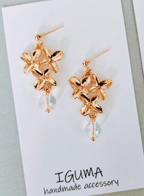 ハンドメイド フラワーピアス < 女性ファッション  ハンドメイド フラワーピアス  < 女性ファッションの