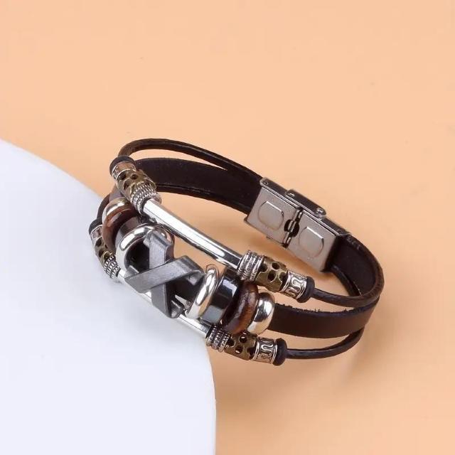 爆ヤス価格490円★ステンレススチールバックルブレスレット付きPUレザービンテージスタイルバングル 茶 < 女性アクセサリー/時計  爆ヤス価格490円★ステンレススチールバックルブレスレット付きPUレザービンテージスタイルバングル 茶 < 女性アクセサリー/時計の