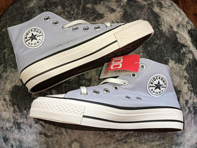 新品 24cm レディース スニーカー パープル シューズ 靴 ミドルカット < 女性ファッション  新品 24cm レディース スニーカー パープル シューズ 靴 ミドルカット < 女性ファッションの