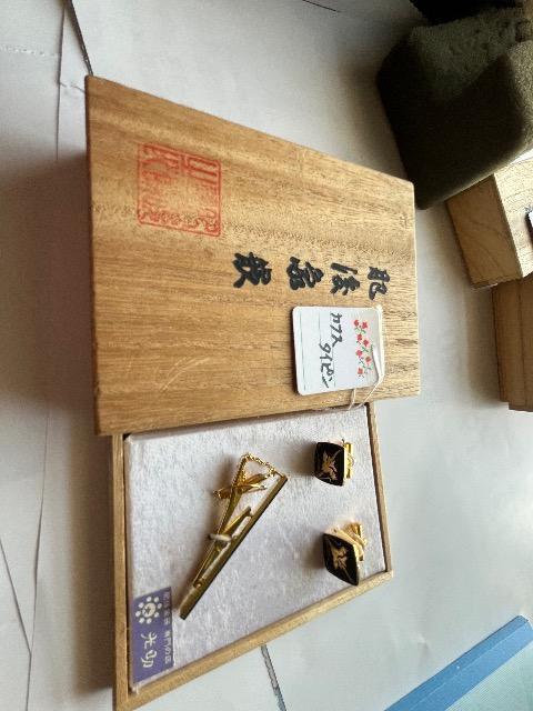 肥後象嵌カフスボタン&タイピンset < 男性ファッション  肥後象嵌カフスボタン&タイピンset < 男性ファッションの