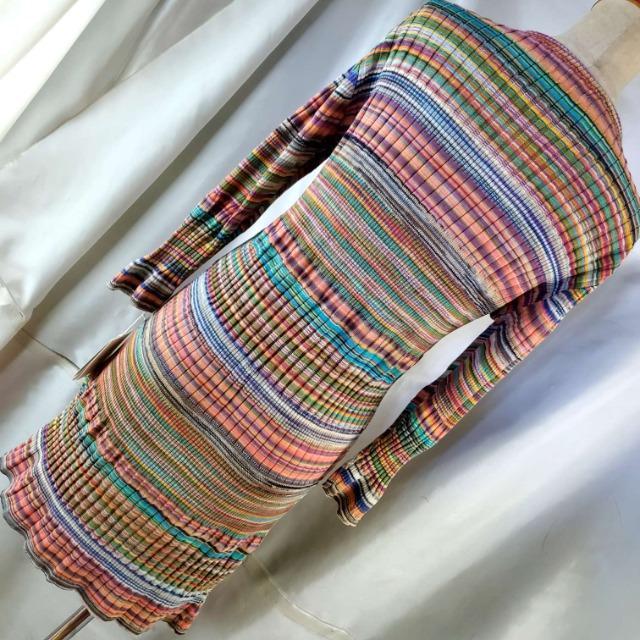 込み★653★バンブーハウス★七分袖ボーダー柄ロングカーディガン★ < 女性ファッション  込み★653★バンブーハウス★七分袖ボーダー柄ロングカーディガン★ < 女性ファッションの