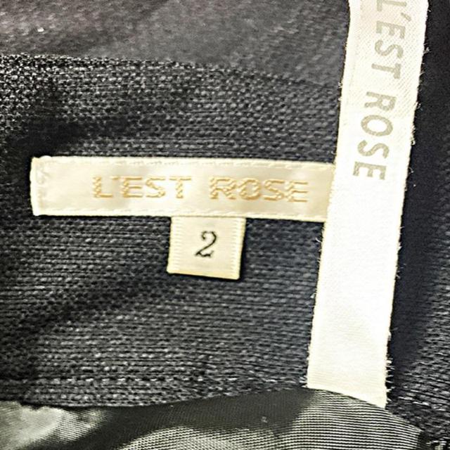 新品 レストローズL'EST ROSE 花柄 刺繍 スカート 革リボンベルト 黒 ブラック 2 < ブランド 新品 レストローズL'EST ROSE 花柄 刺繍 スカート 革リボンベルト 黒 ブラック 2 < ブランドの