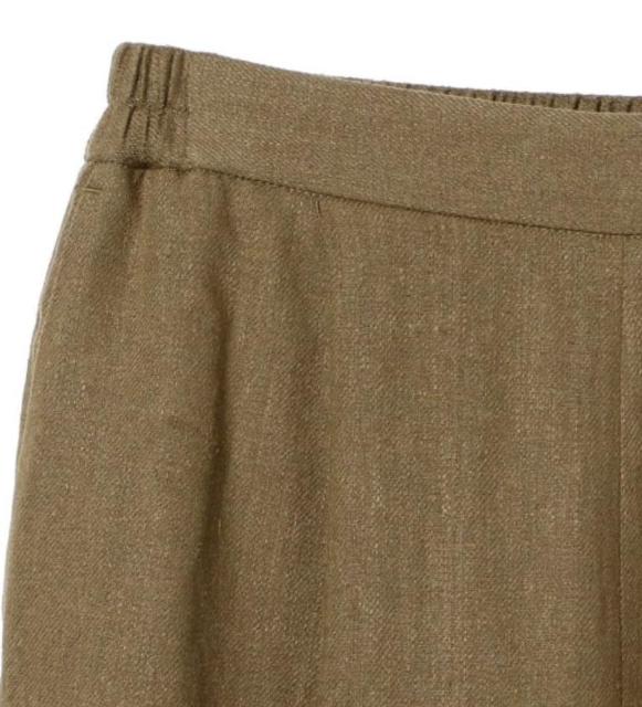 レディース 麻混 カルゼ パンツ【BROWN】 < 女性ファッション  レディース 麻混 カルゼ パンツ【BROWN】 < 女性ファッションの