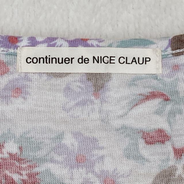 NICE CLAUP ナイスクラップ 花柄 半袖ひざ丈 ワンピース F N2m < ブランド  NICE CLAUP ナイスクラップ 花柄 半袖ひざ丈 ワンピース F N2m < ブランドの