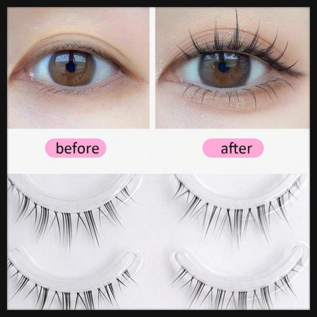 新品未開封 ナチュラル 盛れ!!韓国メイク 中華メイク 束感 ツケマツゲ まつ毛 根元透明タイプ 5ペア < 香水/コスメ/ネイル  新品未開封 ナチュラル 盛れ!!韓国メイク 中華メイク 束感 ツケマツゲ まつ毛 根元透明タイプ 5ペア < 香水/コスメ/ネイルの