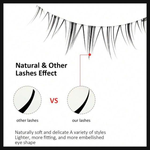 新品未開封 ナチュラル 盛れ!!韓国メイク 中華メイク 束感 ツケマツゲ まつ毛 根元透明タイプ 5ペア < 香水/コスメ/ネイル  新品未開封 ナチュラル 盛れ!!韓国メイク 中華メイク 束感 ツケマツゲ まつ毛 根元透明タイプ 5ペア < 香水/コスメ/ネイルの