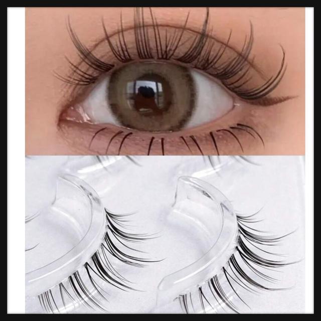 新品未開封 ナチュラル 盛れ!!韓国メイク 中華メイク 束感 ツケマツゲ まつ毛 根元透明タイプ 5ペア < 香水/コスメ/ネイル  新品未開封 ナチュラル 盛れ!!韓国メイク 中華メイク 束感 ツケマツゲ まつ毛 根元透明タイプ 5ペア < 香水/コスメ/ネイルの