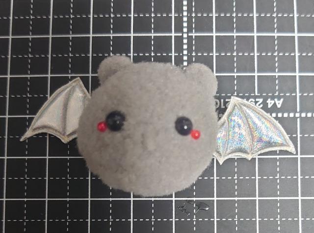 ハンドメイド♪ポンポンフェイスブローチ★ハロウィンver★コウモリA < ペット/手芸/園芸  ハンドメイド♪ポンポンフェイスブローチ★ハロウィンver★コウモリA < ペット/手芸/園芸の