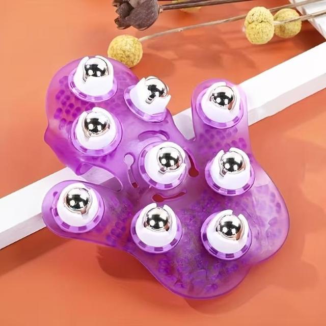 お試し価格690円★【ローリングボール付きマッサージグローブ】首、背中、肩、ヒップ、顔などをマッサージ!紫 < ヘルス/ビューティー お試し価格690円★【ローリングボール付きマッサージグローブ】首、背中、肩、ヒップ、顔などをマッサージ!紫 < ヘルス/ビューティーの